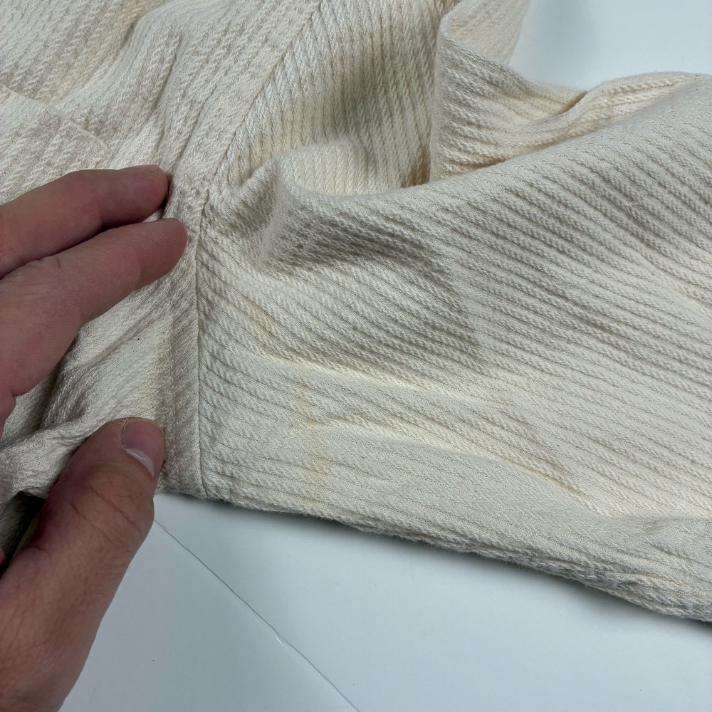 004 - TAYLOR STITCH 42 CREAM WHITE CORDUROY TWILL BUTTON LONG SLEEVE SHIRT - Picture 4 of 4